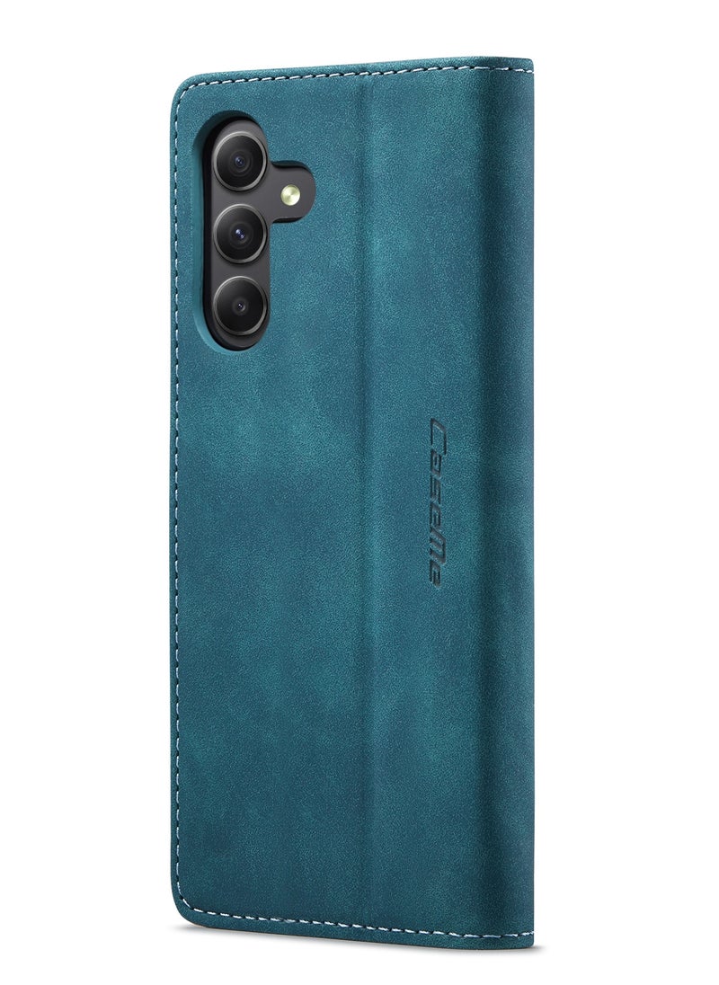 CaseMe CaseMe Samsung Galaxy A15 Wallet Case Book Folding Flip Folio Case with Magnetic Kickstand Card Slots Protective Cover - Green  - Image 2