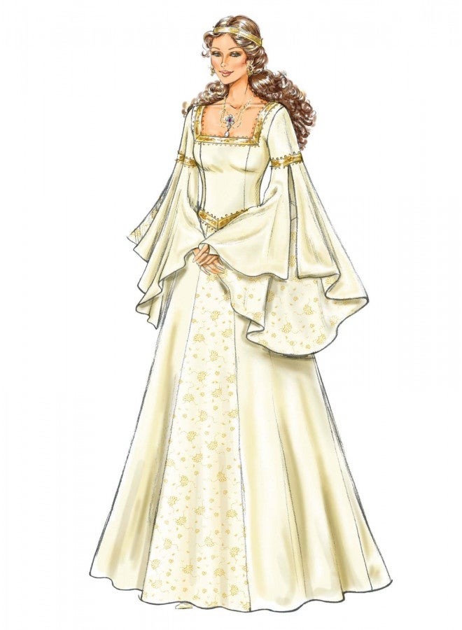 BUTTERICK PATTERNS Butterick B4571 Women's Medieval Dress Renaissance Fair Costume Sewing Pattern, Sizes 6-12 - Image 3