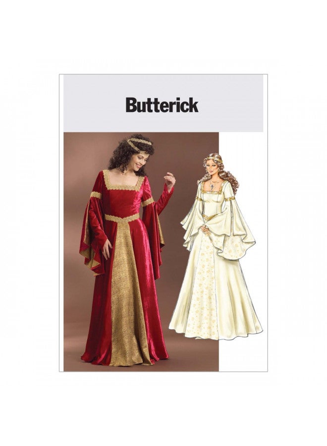 BUTTERICK PATTERNS Butterick B4571 Women's Medieval Dress Renaissance Fair Costume Sewing Pattern, Sizes 6-12 - Image 1