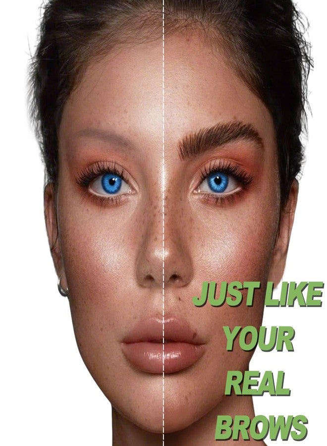 درمود قلم تحديد الحواجب بتقنية الميكروبليدينغ، أقلام حواجب مقاومة للماء للنساء، قلم تحديد حواجب طبيعي يشبه الشعر، قلم دقيق رفيع برأس رباعي الشعب لملء الحواجب السائلة، يدوم طويلاً ومقاوم للتلطخ، بني داكن - Image 2