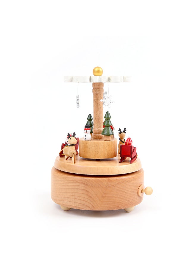 Wooden Music Box Carousel Music Box Girls Children's Birthday Gift Christmas Crafts Gift Ornaments - Image 5