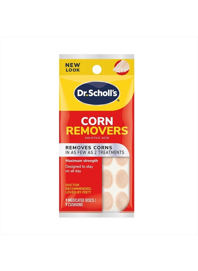 dr_scholls مزيلات الذرة، 9 قطع تزيل الذرة في أقل من علاجين، قوة قصوى، تبقى طوال اليوم  - Image 1