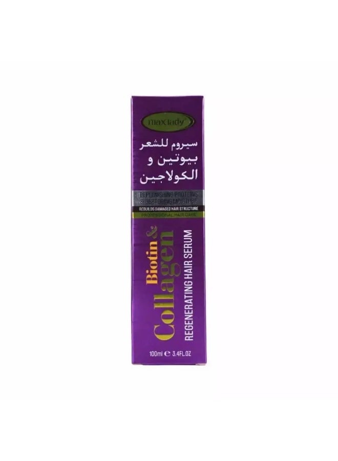 Max Lady سيروم الشعر المتجدد بالبيوتين والكولاجين - 100 مل - Image 3