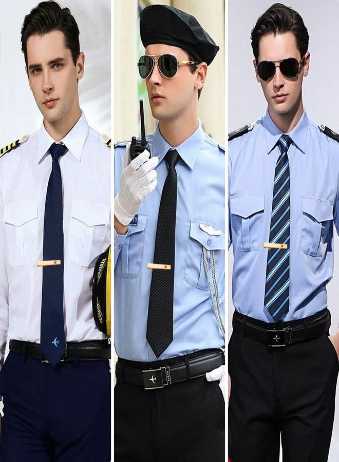 Yreamont مشبك ربطة عنق ذهبي على شكل طائرة، هدية مثالية للطيارين، مناسبة للأب أو العم أو الأخ أو الصديق. مشابك ربطة عنق للطيارين للرجال، مثالية للأخ أو الصديق. إكسسوارات طيارين للرجال. هدايا طيران للطيارين للأصدقاء. هدية عيد ميلاد للطيار للأب أو العم أو الابن. - Image 4