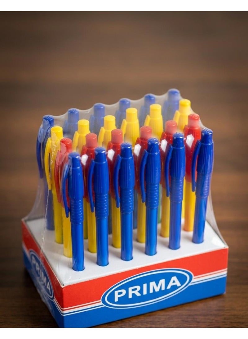 بريما مجموعة أقلام جاف بريما (Prima) - ألوان متنوعة - علبة 24 قلم. - Image 1