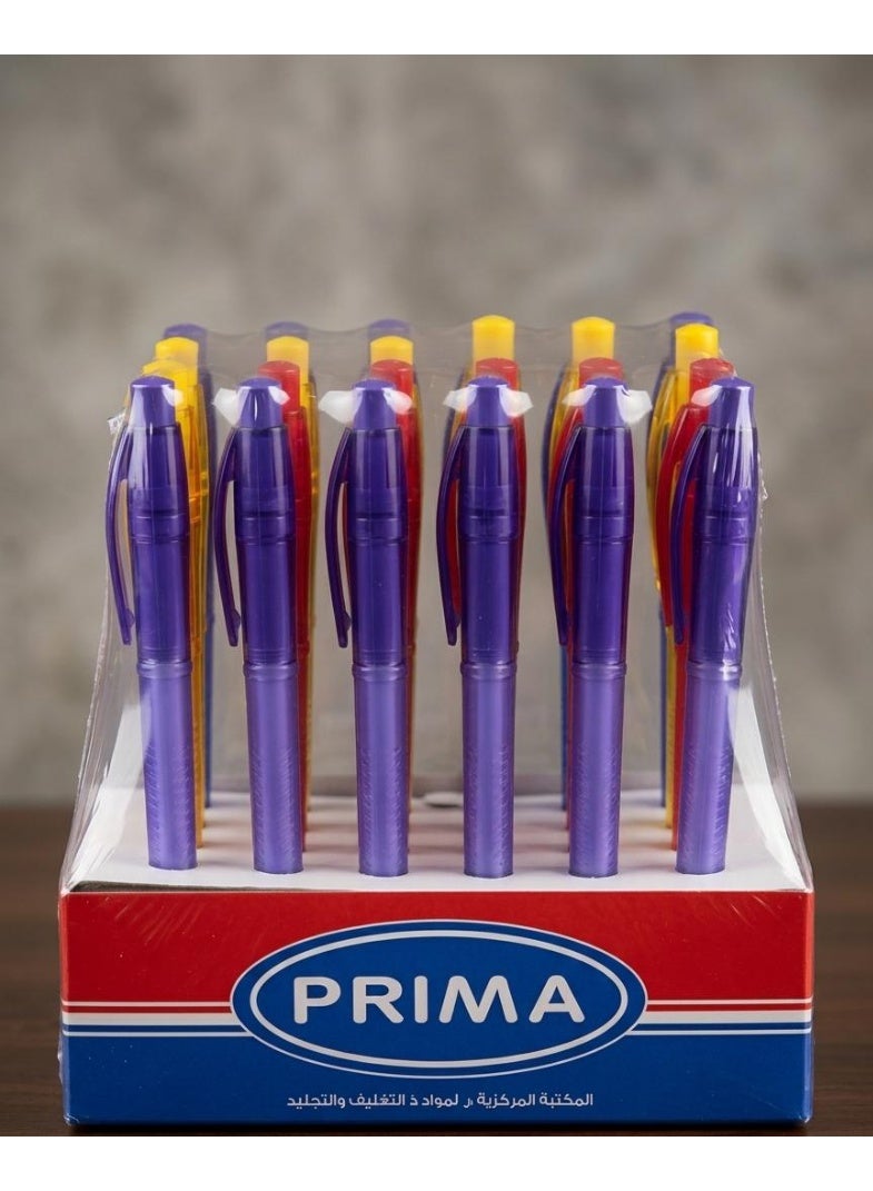 بريما مجموعة أقلام جاف بريما (Prima) - ألوان متنوعة - علبة 24 قلم. - Image 2