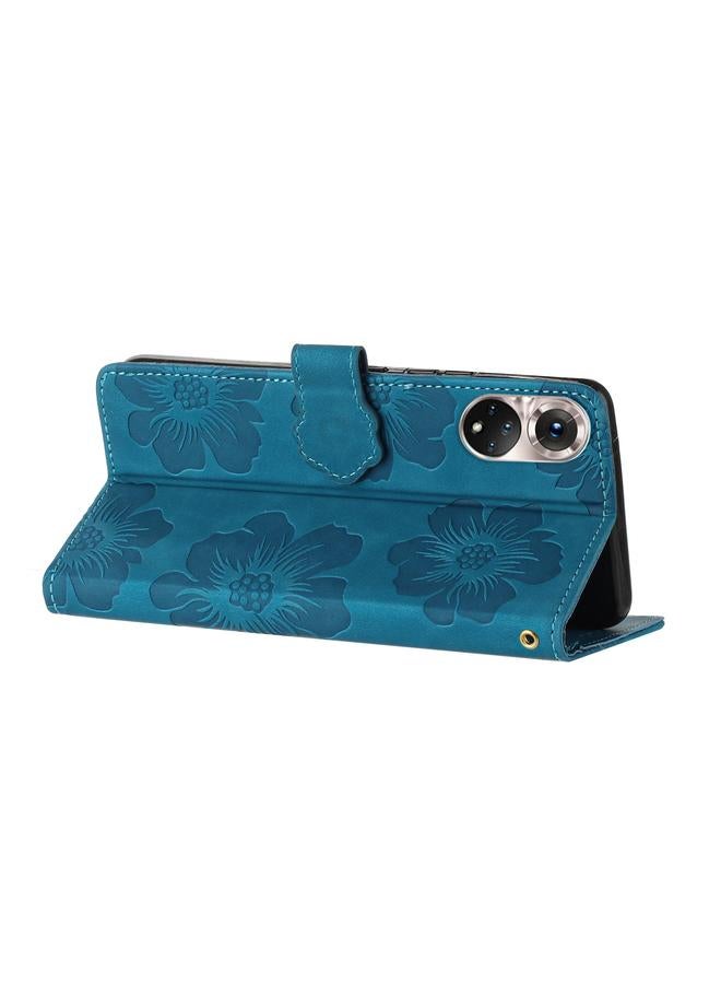 S-TOP Case For Honor 50 Flower Embossing Pattern Leather Phone Case - Image 5