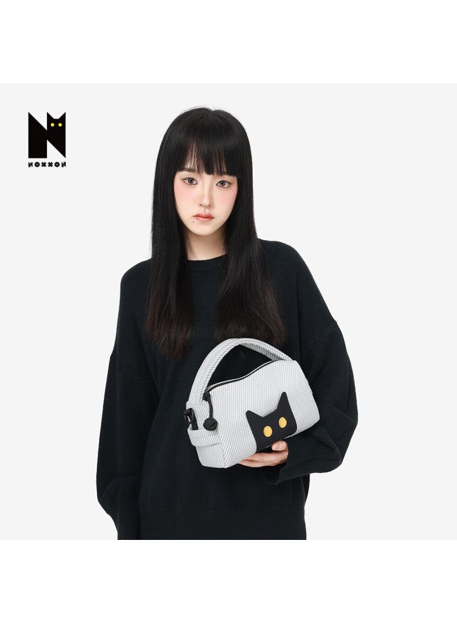 Noxxon Black Single Shoulder Bag Unique Commuter Underarm Casual Lightweight Crossbody Premium Luxury Niche - Image 4