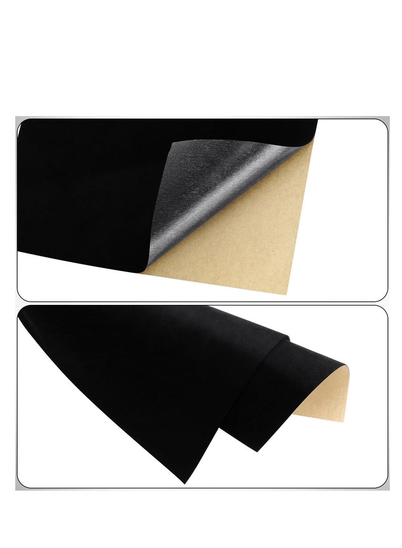 Generic 10 Pieces of Black Self-Adhesive Felt Paper, 8.3“ x 11.7” Velvet Flocked Liner, Felt Wallpaper for Jewelry Drawer Craft Box Felt Liner for Arts and Crafts  - Image 3