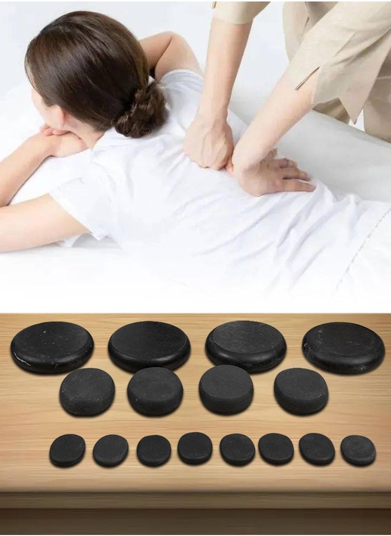 Meishida 16 Hot Stones for Massage with Warmer, Hot Stones Massage Set with Warmer Kit Basalt Hot Rocks Massage Stone  - Image 5