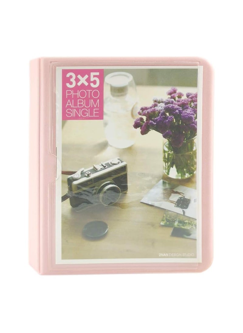 ZIKKON ZIKKON 32 Sheet Wide Film Photo Album for fujifilm instax Instant Wide 400 Wide 300 Wide 210 Wide 200 Evo Wide Camera PhotosPink  - Image 1