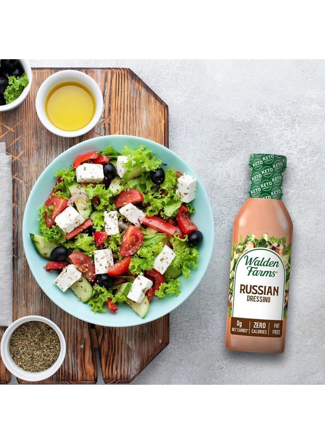 WALDEN FARMS Russian Dressing 12 oz Bottle (Pack of 2) - Fresh and Delicious, Sugar Free 0g Net Carbs Condiment, Kosher Certified, So Tasty on Salads, Sandwich, Burgers, Bread, Dipping Sauce and More - Image 5