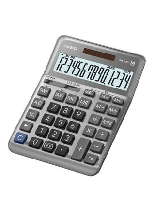 آلة حاسبة إلكترونية بشاشة سعة 12 رقماً طراز DM-1400F-W-DP فضي - view 2