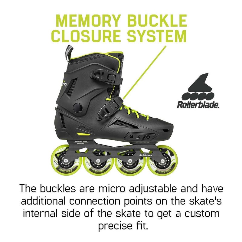 Rollerblade Lightning Men's Urban Inline Skate, Black and Lime - Image 5