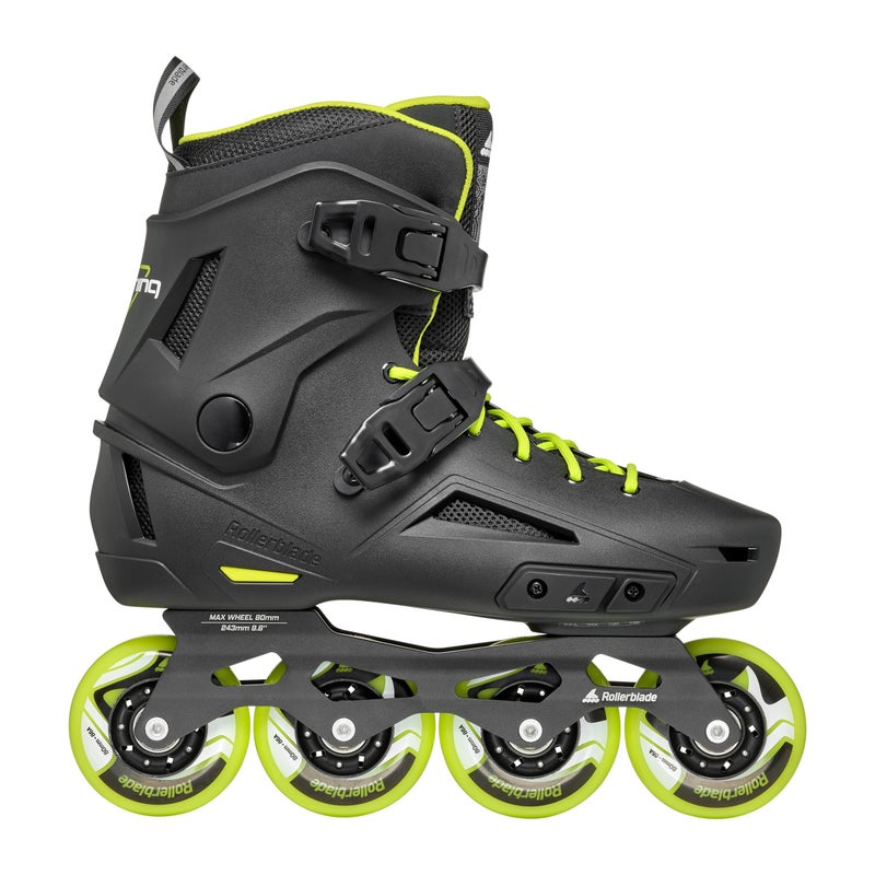 Rollerblade Lightning Men's Urban Inline Skate, Black and Lime - Image 2