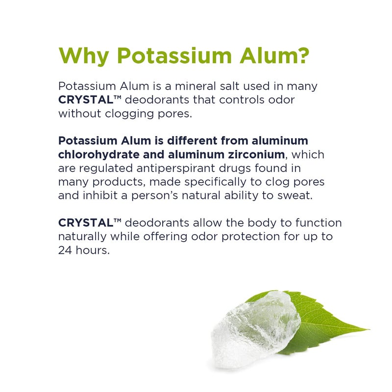 CRYSTAL Mineral Deodorant Roll-On Unscented Body Deodorant With 24-Hour Odor Protection, Aluminum Chloride & Paraben Free, 2.25 FL OZ (Packaging May Vary) - Image 5