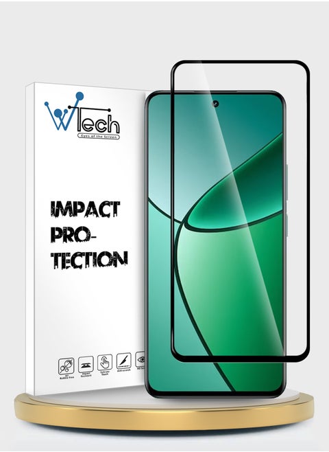 Realme 12+ / 12 Plus 5G 2024 Premium E2E Full Glue Full Cover Tempered Glass Screen Protector - (MSGECN) Clear/Black