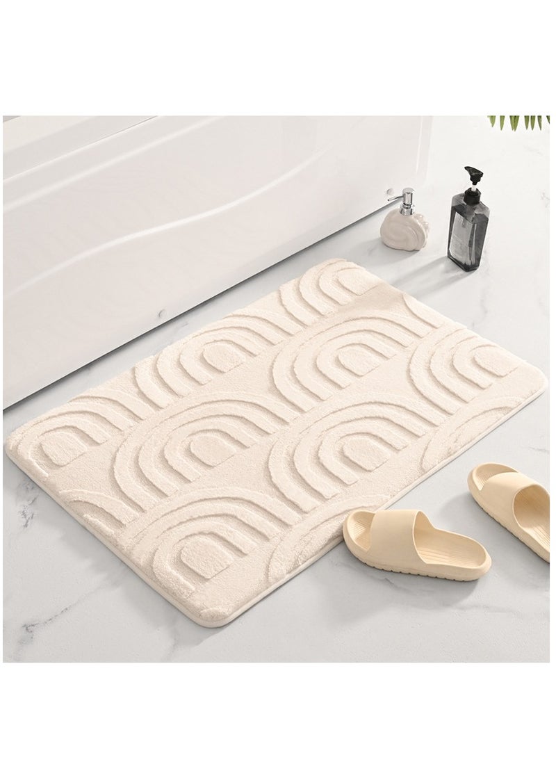 Bluejw - 1-Piece Size Is 60x90 Cm Thickened Memory Cotton Entrance Mat Bathroom Anti-Skid Mat Bathroom Entrance Kitchen Water Absorbing Household Floor Mat - Image 1