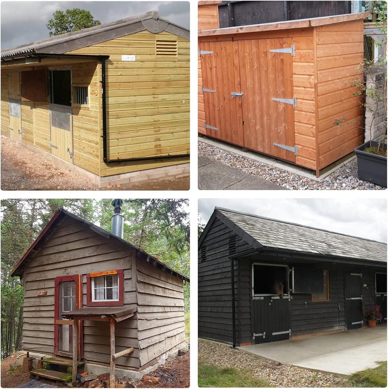 GEDSIOLD Double Door Shed Hardware Kit -Includes Window and Door/Window Hinge Set, Complete with Hinges, Latches, and T-Handle Lock -, for Gates, playrooms - Image 5