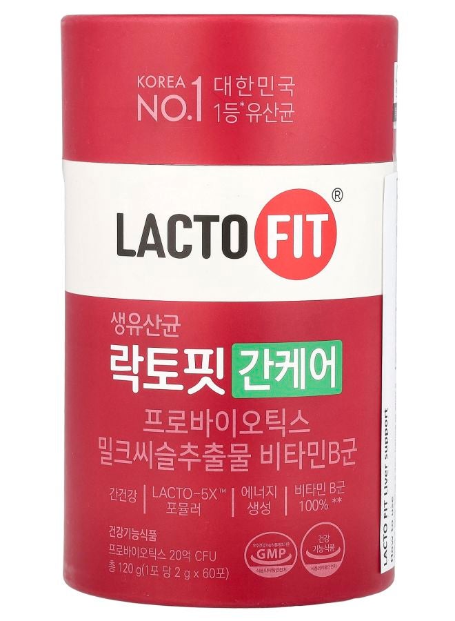 Lacto-fit دعم الكبد البروبيوتيك 60 عصا (2 جرام) لكل منها