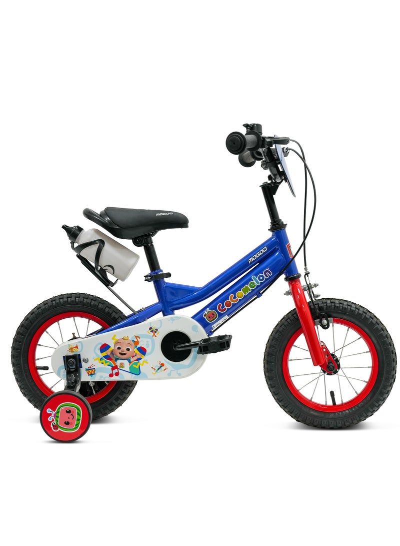 MOGOO Spark Magnesium Beats 12-Inch Kids Bike|12 Inch Wheel Size|Adjustable Seat |Training Wheels | Cocomelon Blue Color - Image 1