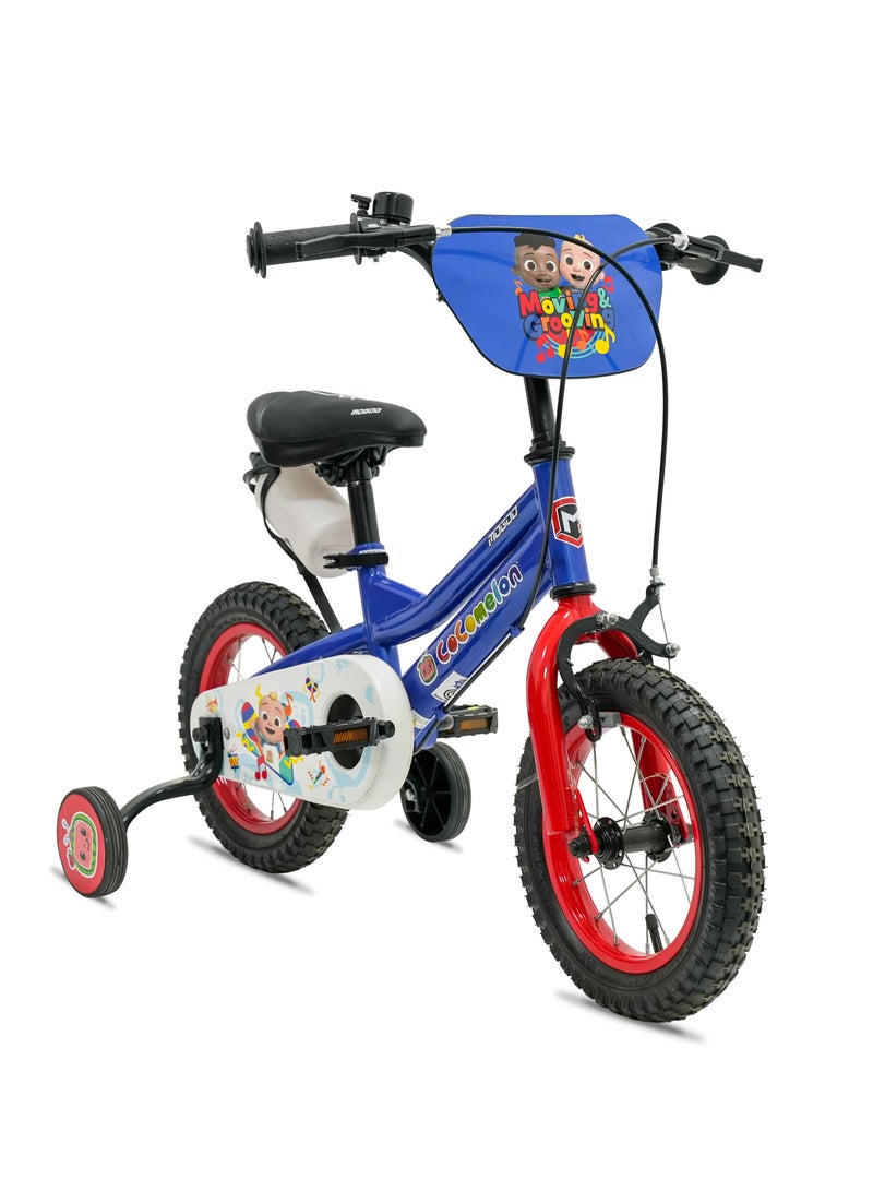MOGOO Spark Magnesium Beats 12-Inch Kids Bike|12 Inch Wheel Size|Adjustable Seat |Training Wheels | Cocomelon Blue Color - Image 2