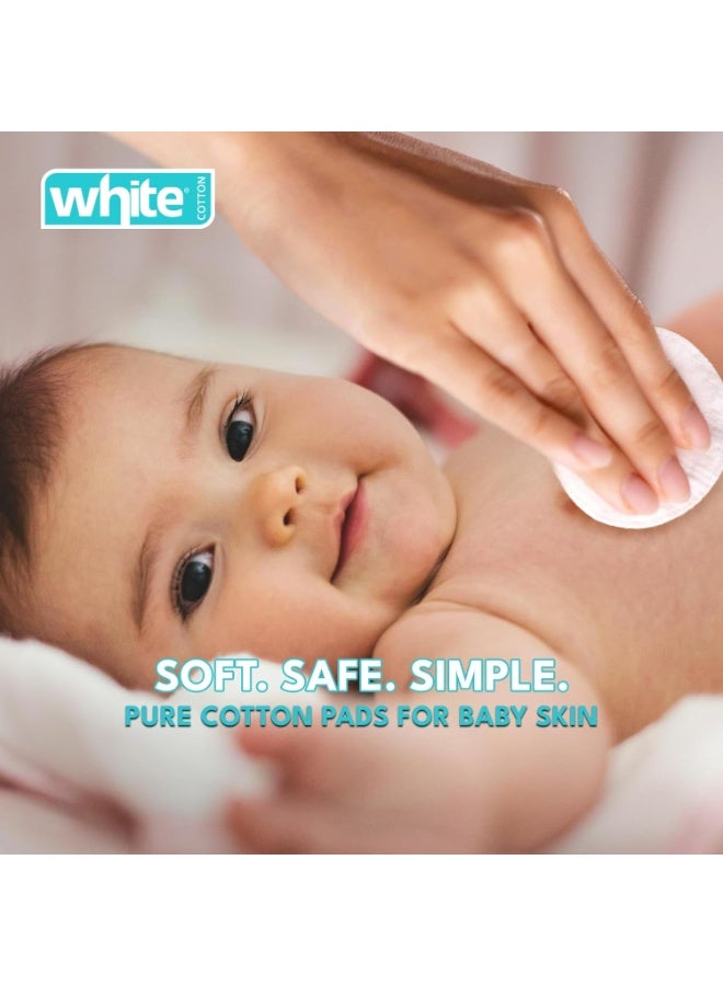 White Premium Cotton Quality Makeup Removal Pads 80 Pcs - Image 3