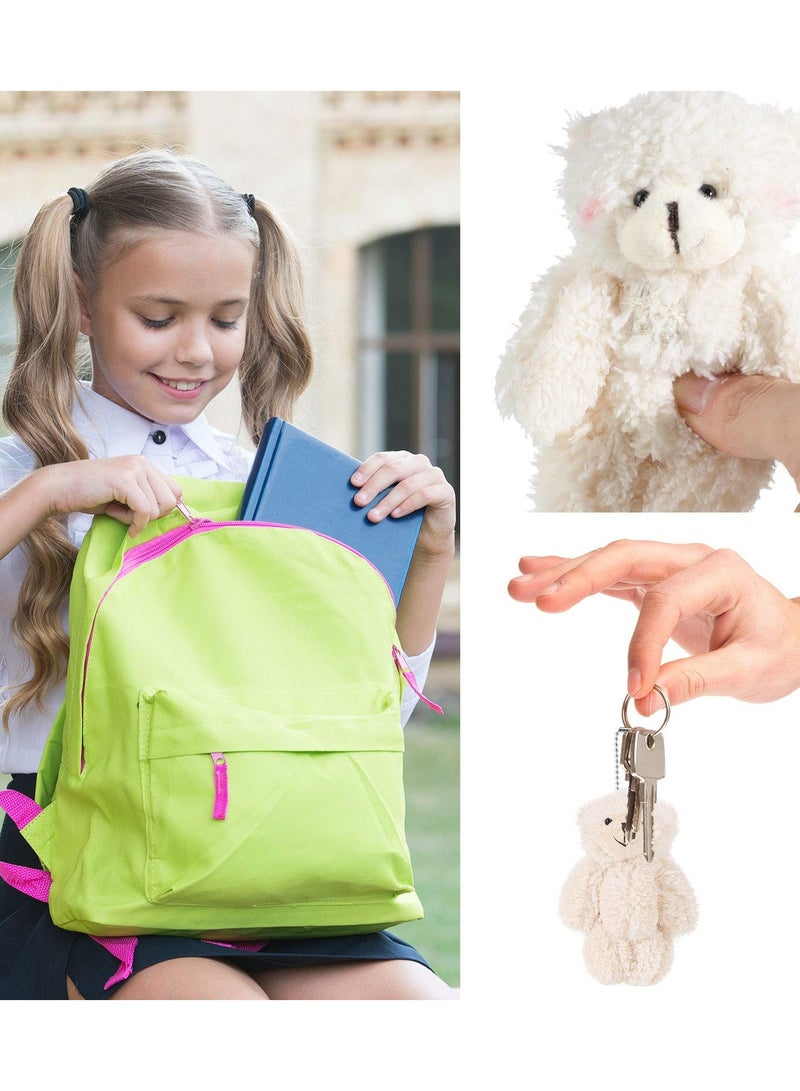 Cute Mini Plush Bear Toys Soft Stuffed Animal Keychains Perfect for Birthday Wedding Graduation Party Favors 8PC 12CM - Image 3
