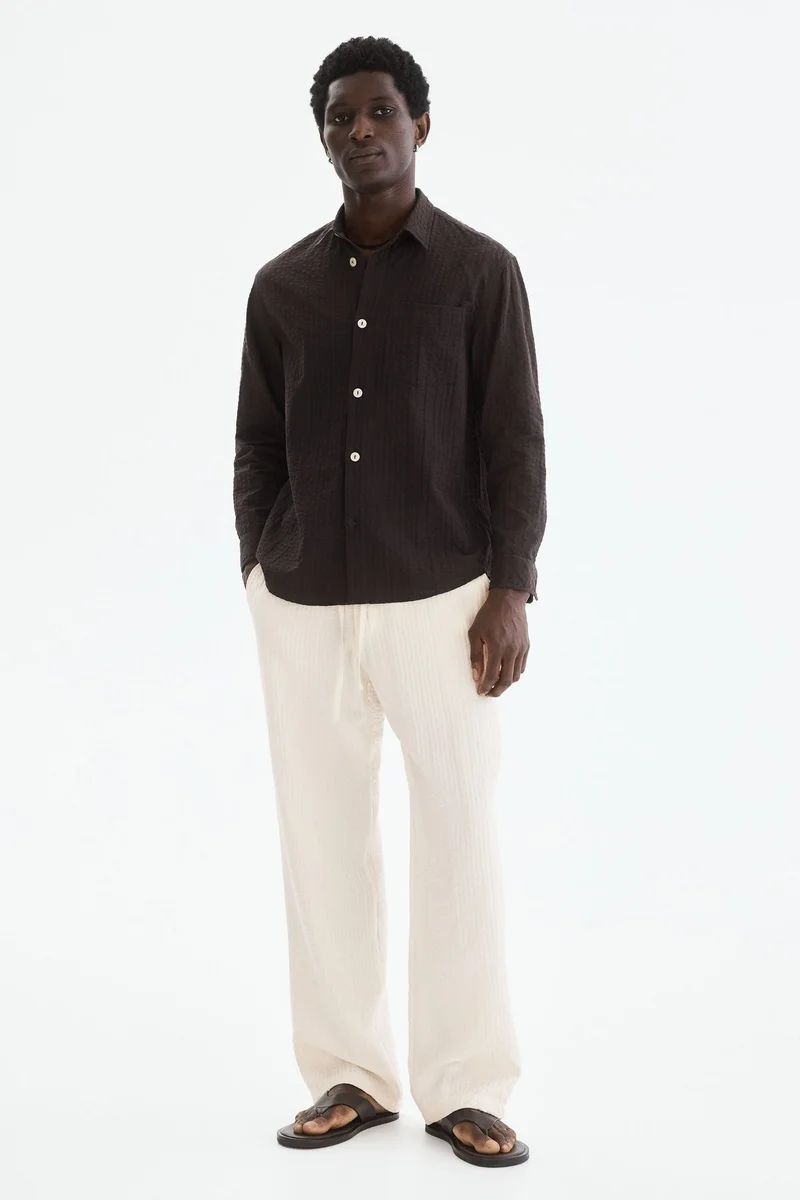 H&M Relaxed Fit textured trousers