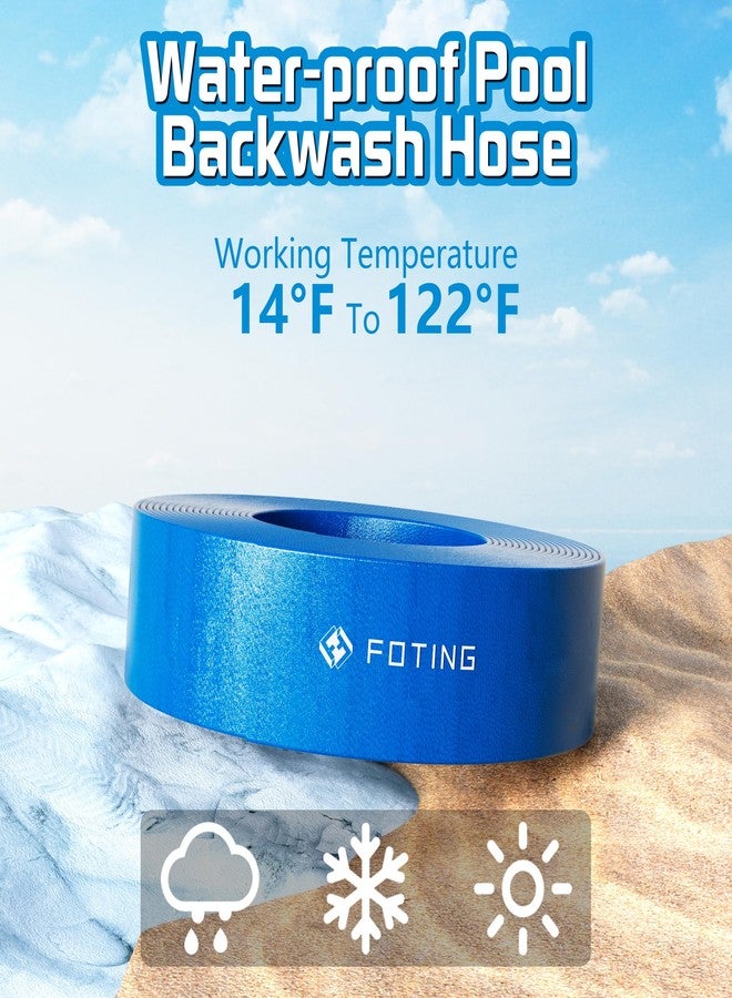 FOTING 50FT Pool Backwash Hose 1-1/2 IN, Heavy-Duty Discharge Hoses PVC Pool Drain Hose, Lay Flat Hose for Pool Drainage, Sump Pumps, Yard, Water Transfer, Weather-Proof Water Pump Hose - Image 5