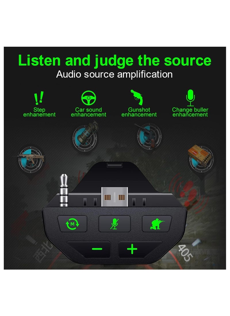 XICEN - XICEN Stereo Headset Adapter for Xbox,Audio Mic Headphone Adapter for Xbox One/One S/X/Elite 1/ 2/ Series S/X,Adapter Adjust Audio Balance - Image 1