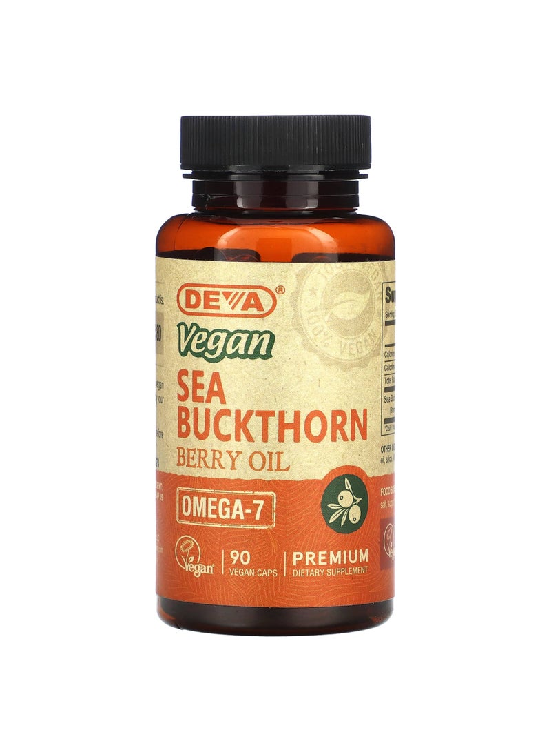 Deva Vegan Sea Buckthorn Berry Oil, 90 Vegan Caps (500 mg per Capsule)