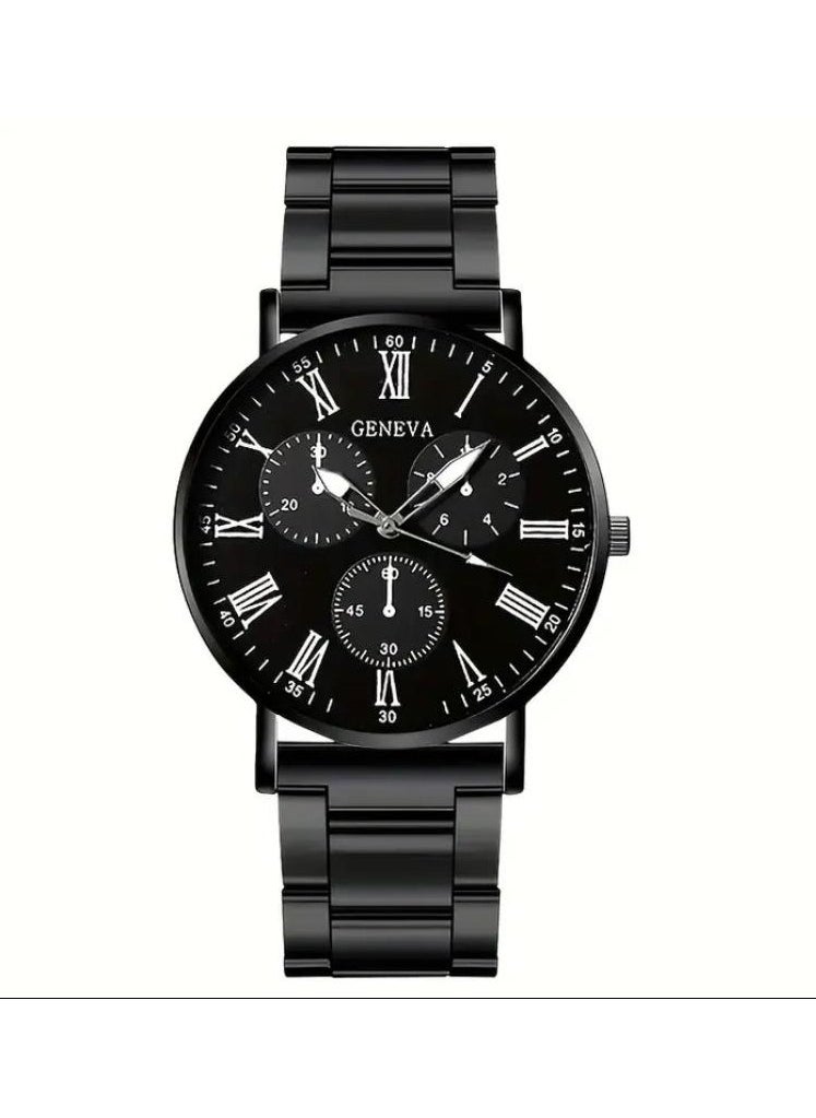 Geneva Luxury Men's Fashion Watch in Black  - Image 5