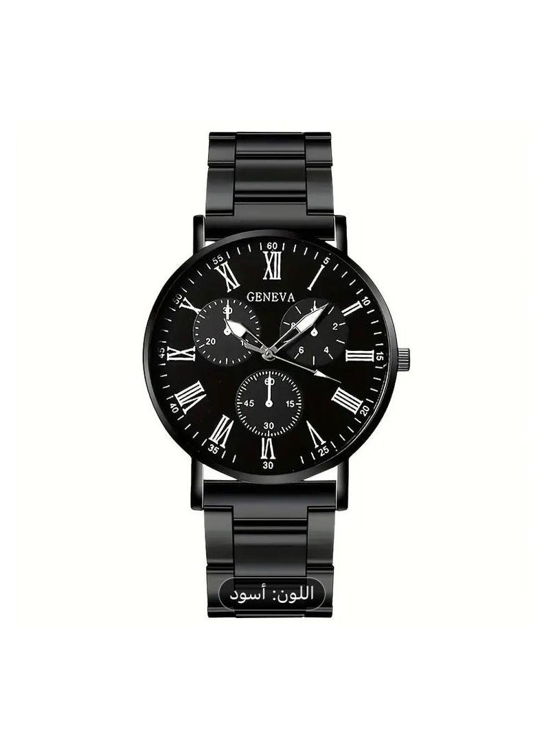 Geneva Luxury Men's Fashion Watch in Black  - Image 3