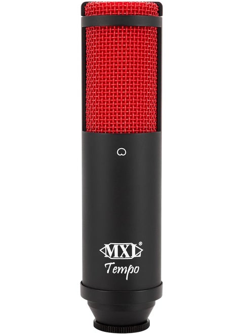 MXL TEMPO-KR Mac and PC Compatible USB 2.0 Powered Condenser Microphone - Black/Red
