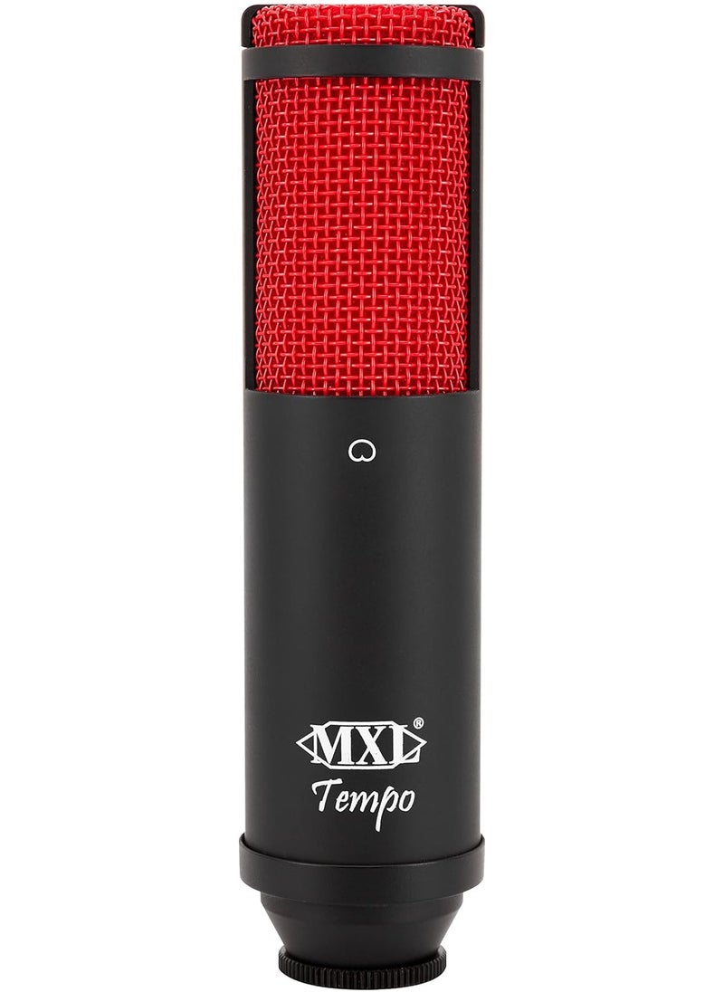 MXL TEMPO-KR Mac and PC Compatible USB 2.0 Powered Condenser Microphone - Black/Red