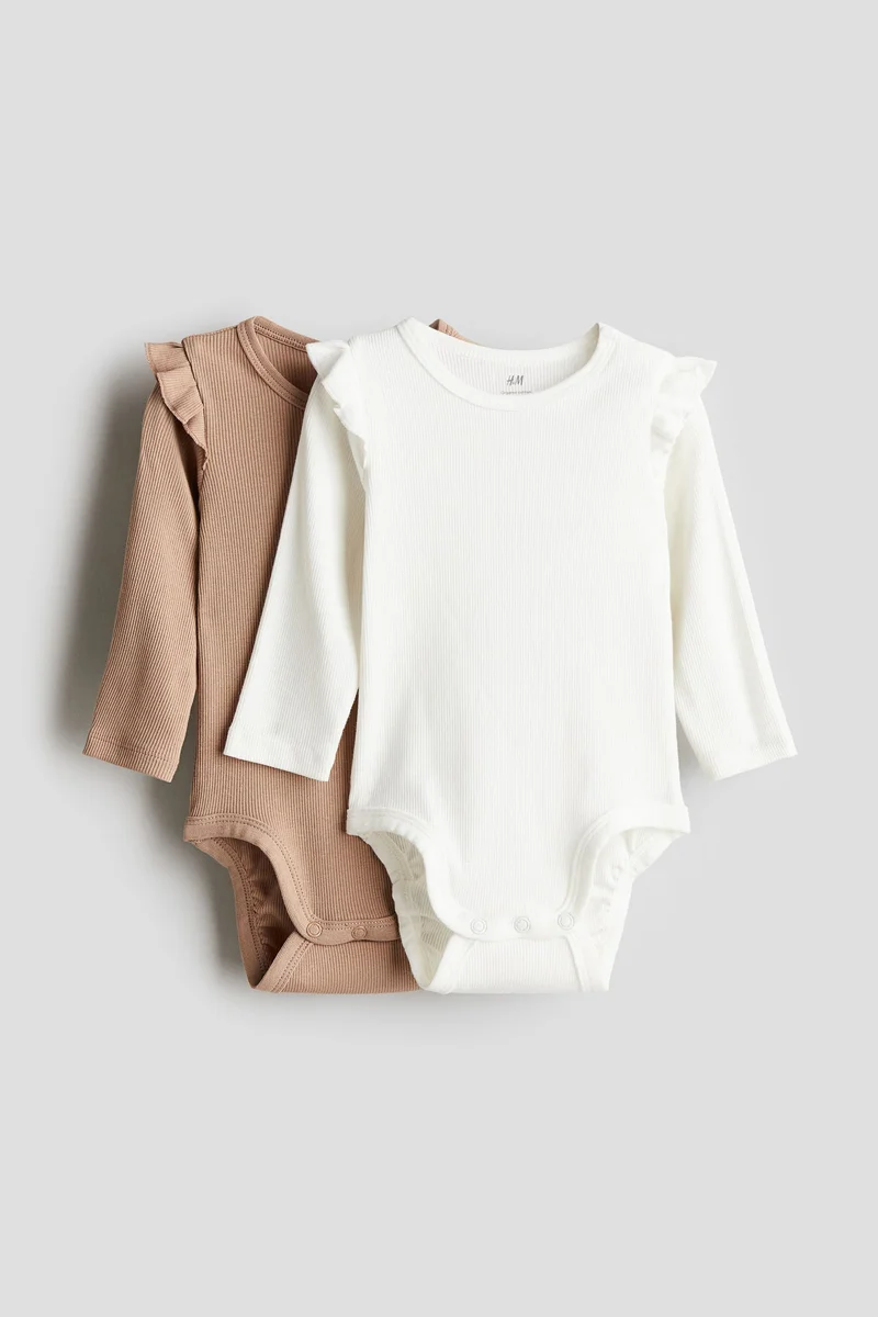 H&M 2-pack long-sleeved bodysuits