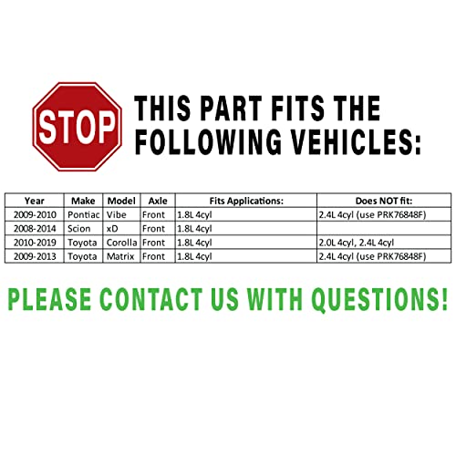 Goodyear Brakes PRK52728F | Front Premium Brake Kit with Pair (2) of AntiOx Coated Brake Rotors and Ceramic Brake Pads fits Pontiac Vibe 10-09; Scion xD 14-08; Toyota Corolla 19-10, Matrix 13-09 - Image 2