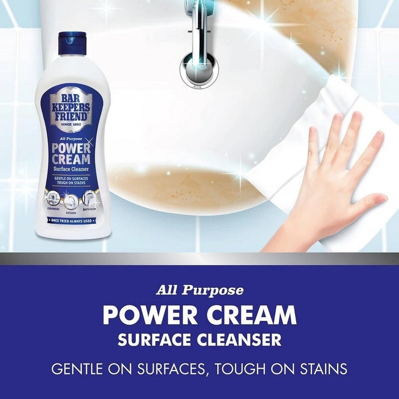 Bar Keepers Friend 350ml Surface Cleaner Cream – Multi-Purpose Stain Remover for Kitchen, Bathroom, Stainless Steel, Ceramic & Household Cleaning - Image 5