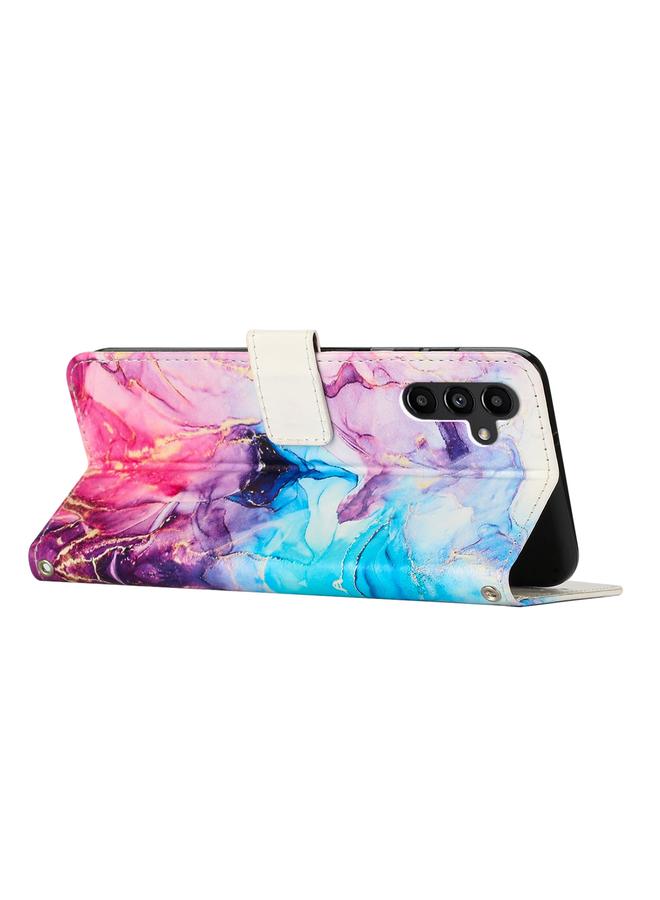 S-TOP Case For Samsung Galaxy A34 Crossbody Painted Marble Pattern Leather Phone Case - Image 4