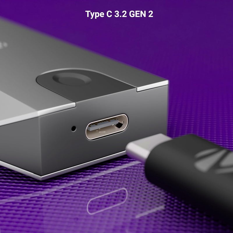 ZEBRONICS حاوية M.2 NVMe، PCIe 3.0، سعة تخزين قصوى 8TB، سرعة نقل تصل إلى 10Gbps، تدعم 2230/2242/2260/2280، موصل Type-C 3.2 Gen2، دعم ويندوز، ماك، لينوكس، هيكل من الألمنيوم (CN101) - Image 5