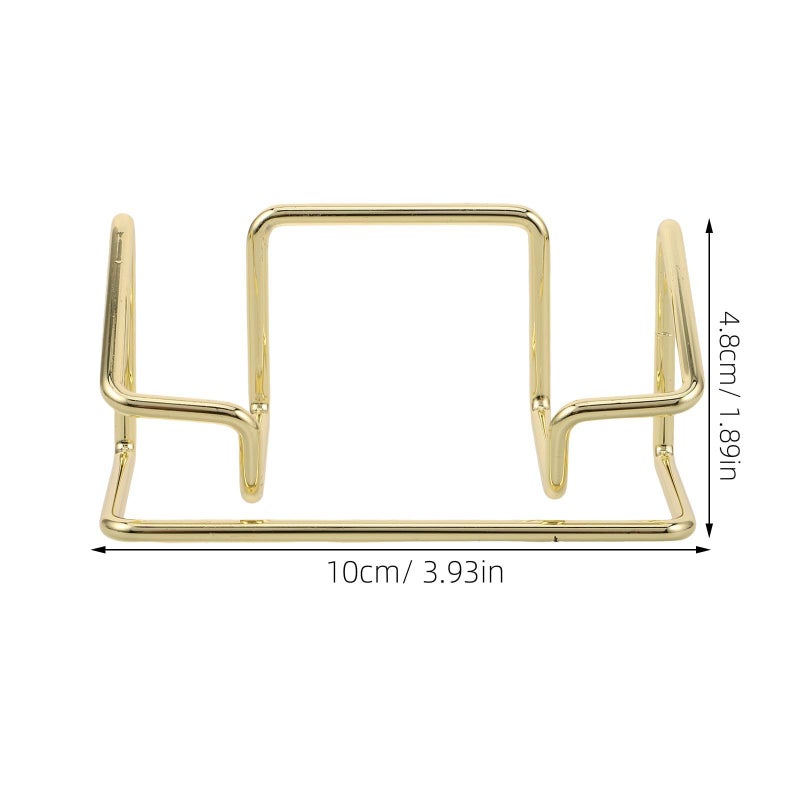 Gold Finish Metal Business Card Holder Desk Organizer Office Home Use - Image 3