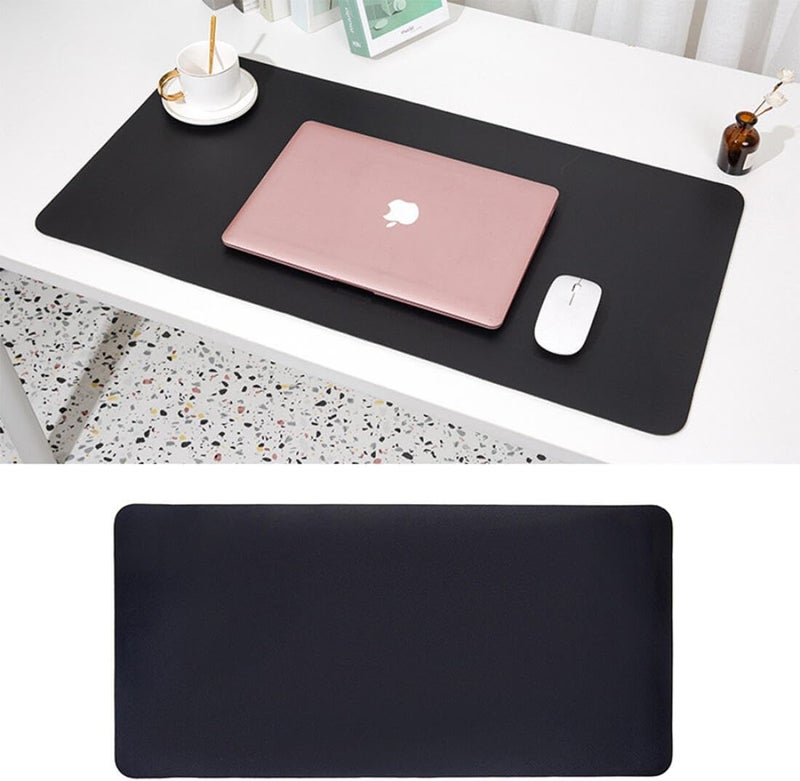Goodern Leather Desk Pad, 31.5X15.7 In Waterproof Pu Leather Desktop Mat, Black - Image 1