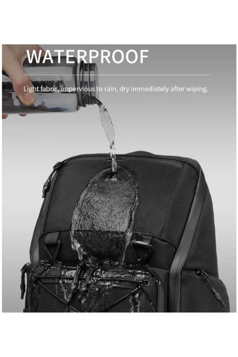 أوزوكو حقيبة ظهر OZUKO 9588 متعددة الوظائف – مقاومة للماء، تتسع لجهاز لابتوب بحجم 15.6 إنش، بتصميم رياضي للسفر، بنقشة التمويه (كامو) - Image 4