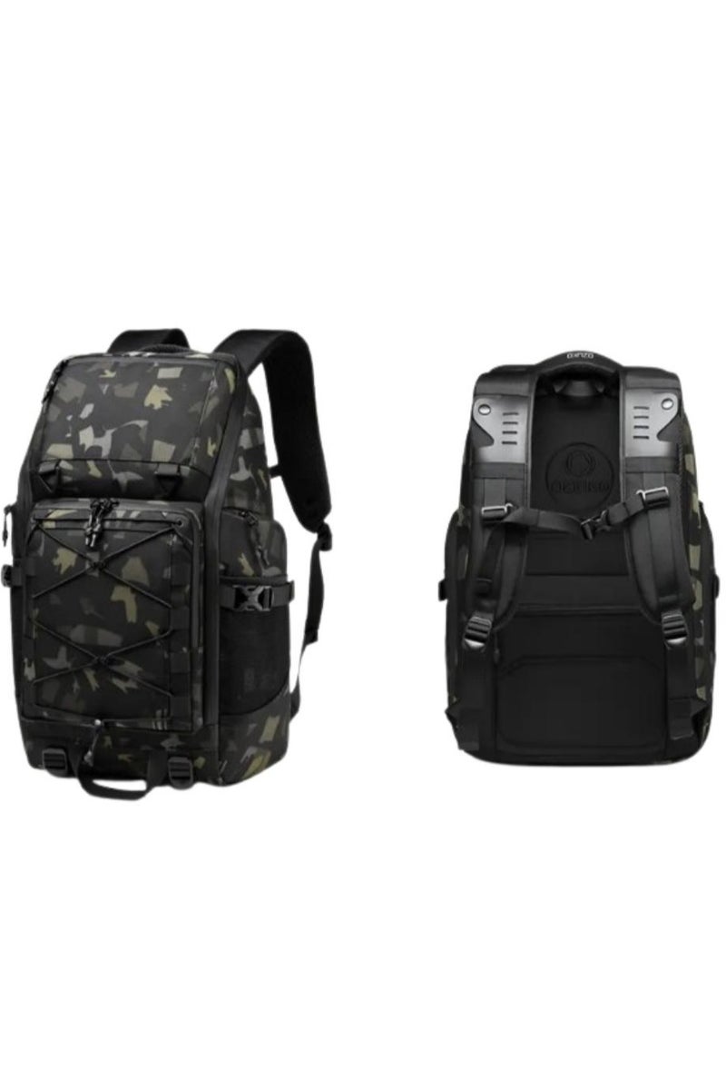 أوزوكو حقيبة ظهر OZUKO 9588 متعددة الوظائف – مقاومة للماء، تتسع لجهاز لابتوب بحجم 15.6 إنش، بتصميم رياضي للسفر، بنقشة التمويه (كامو) - Image 2