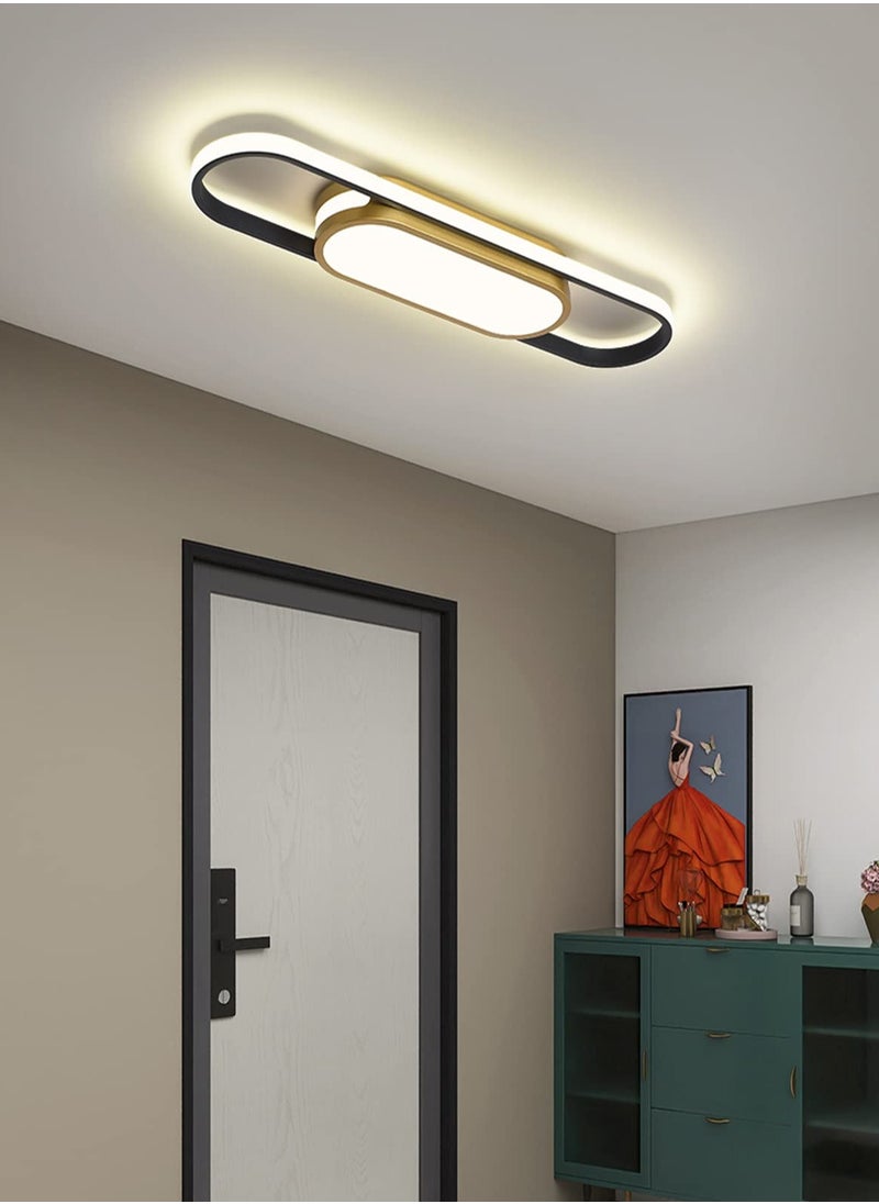 Ganeed Modern LED Flush Mount Ceiling Light (Dimmable LED Ceiling Lamp with Remote Control) Acrylic Linear Ceiling Light Fixture for Living Room, Kitchen, Dining Room, Bedroom (40W/3000-6500K)  - Image 2
