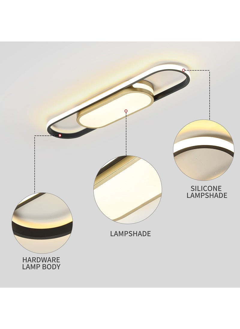 Ganeed Modern LED Flush Mount Ceiling Light (Dimmable LED Ceiling Lamp with Remote Control) Acrylic Linear Ceiling Light Fixture for Living Room, Kitchen, Dining Room, Bedroom (40W/3000-6500K)  - Image 5