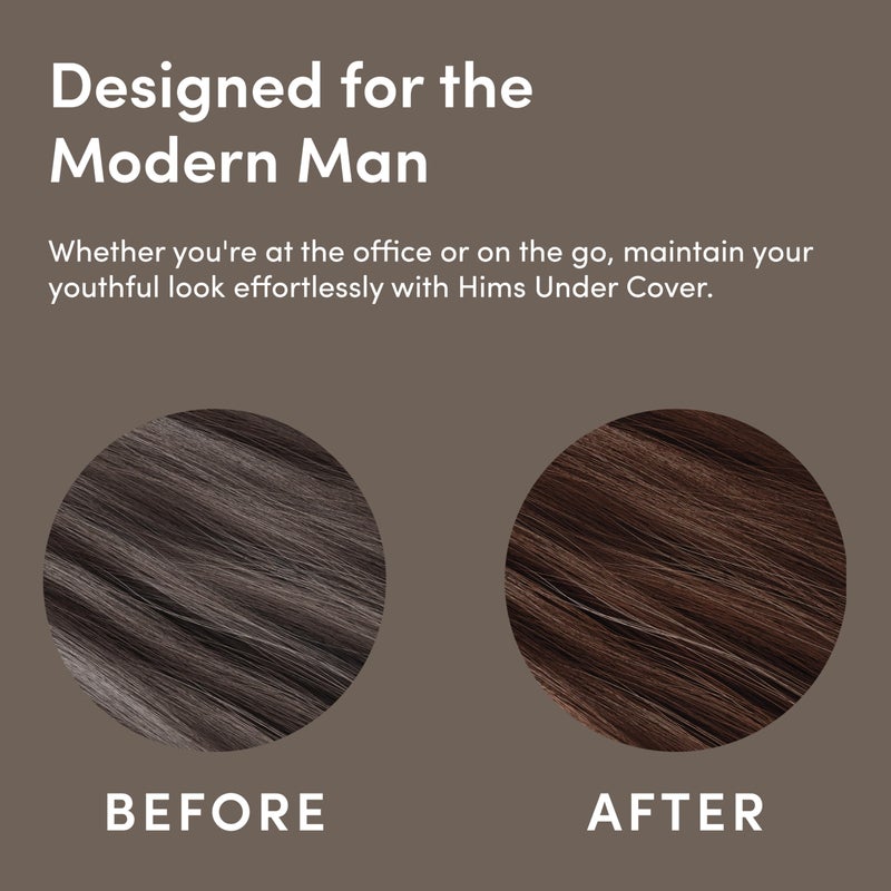 HIMS & HERS Under Cover Hair Color & Conditioner - Medium Brown Color Conditioner for Men - Semi Permanent Hair Color - Color Depositing, Deep Conditioning, Blends Grays - Fresh Forest Scent, 5 fl oz - Image 5