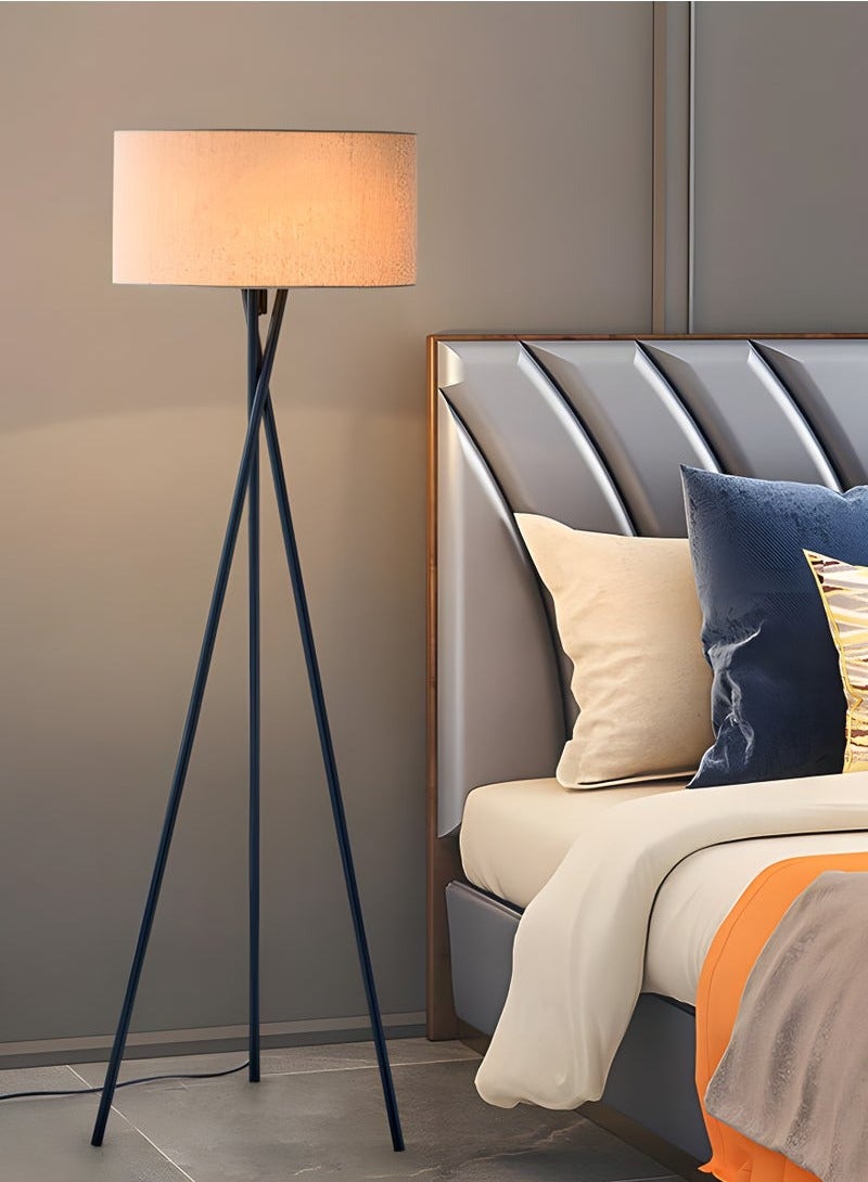 Tiokkss Tall Lampshade and LED Floor Lamp for Living Room with Remote Control APP Control, Reading Light for Bedroom or Office Black  - Image 4