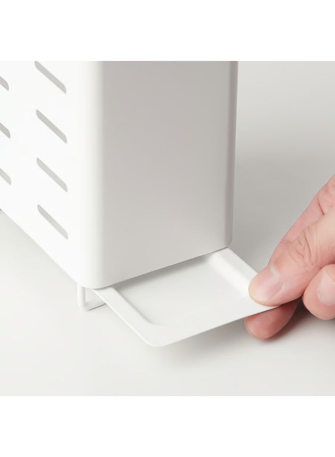White Cutlery Stand – Compact 13 cm Utensil Holder for Kitchen Countertop or Table – Durable, Space-Saving Organizer for Spoons, Forks, Knives, and Kitchen Tools  - Image 3